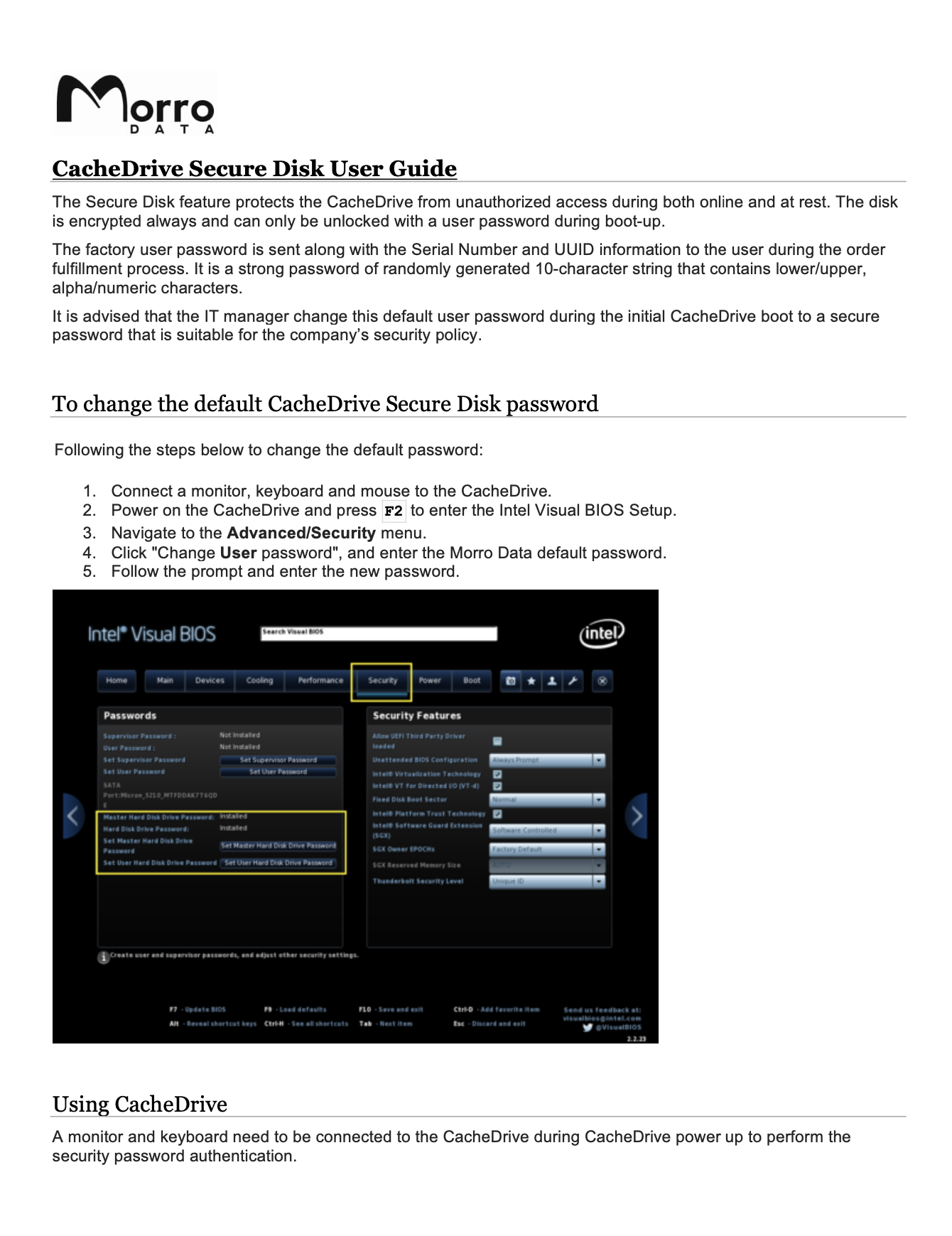 How to set up CacheDrive Secure Disk (step by step manual)