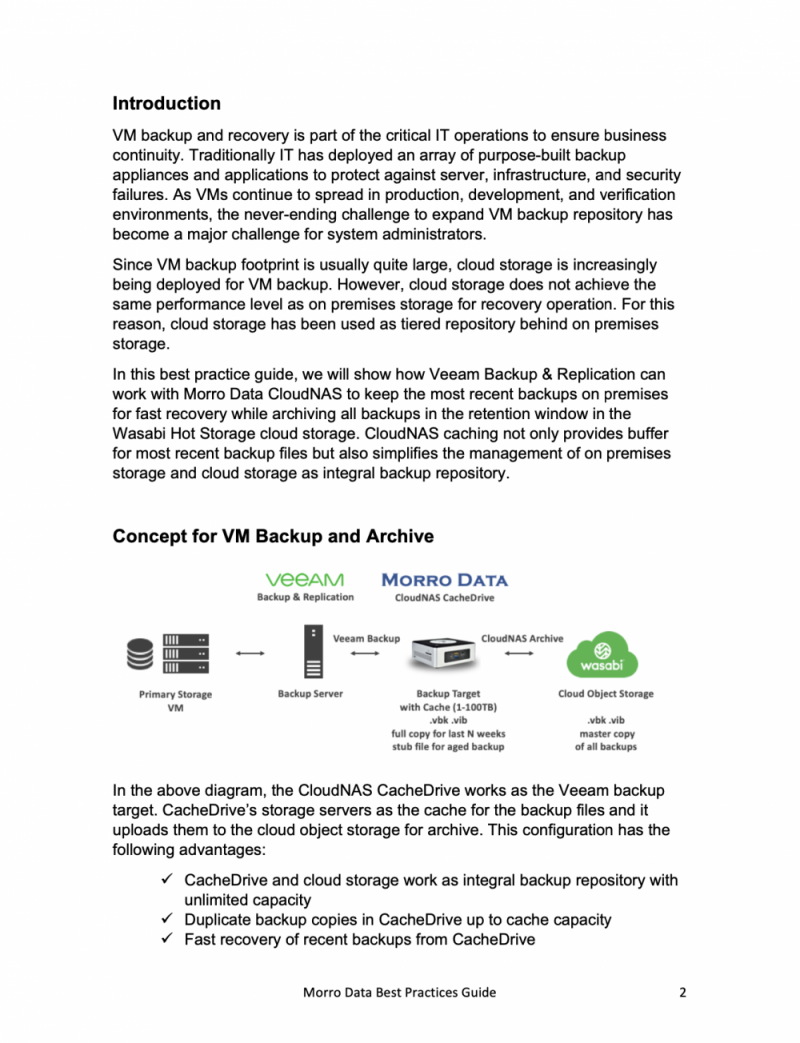 Best Practice – VM Backup to Cloud with Wasabi