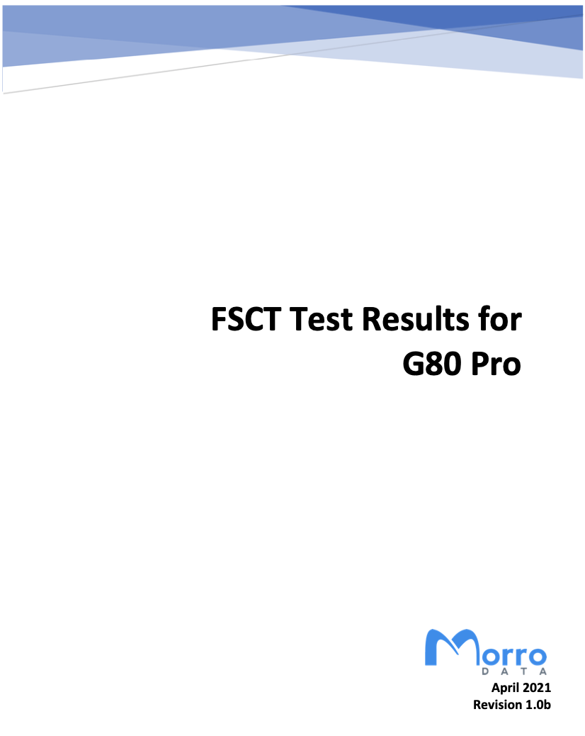 FSCT Test Results for G80 Pro cover