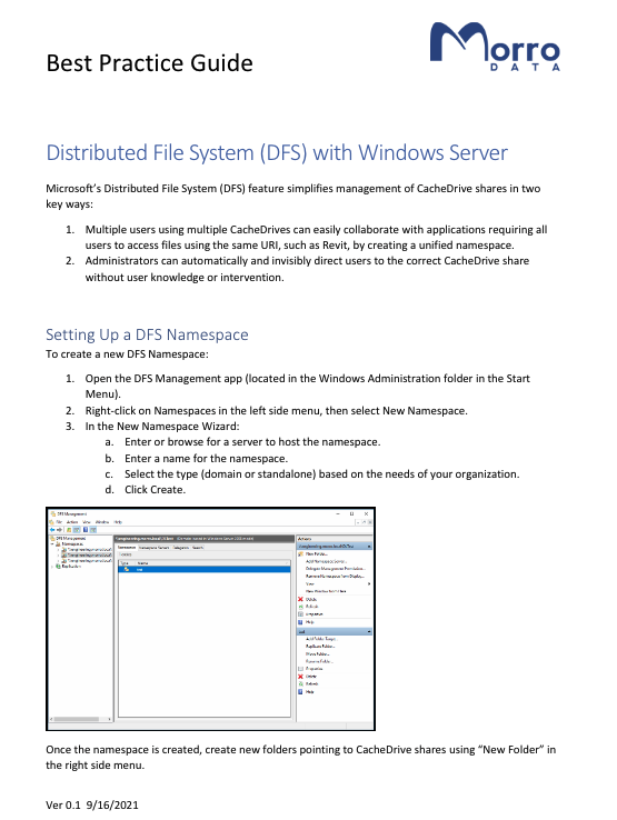 Best Practice - DFS with Windows Server